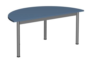 Stół  przedszkolny KUBA półokrągły 120x60 cm - fi 40 metalowe nogi
