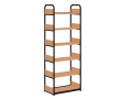 Regal-biblioteczny-A-jednostronny-z-bokami-z-plyty,-rama-metalowa,-czarnybuk.png